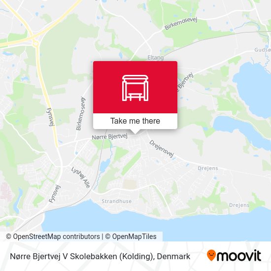 Nørre Bjertvej V Skolebakken (Kolding) map