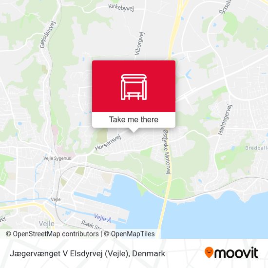 Jægervænget V Elsdyrvej (Vejle) map