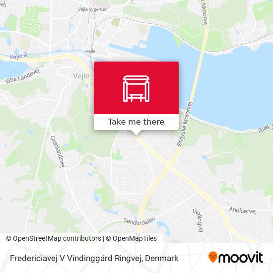 Fredericiavej V Vindinggård Ringvej map