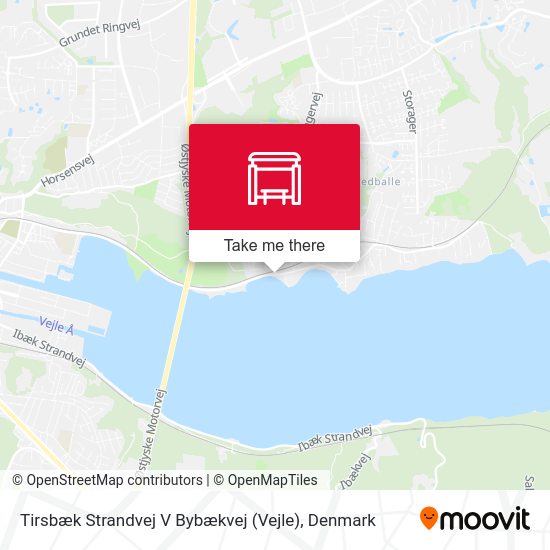 Tirsbæk Strandvej V Bybækvej (Vejle) map