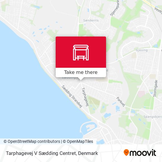 Tarphagevej V Sædding Centret map