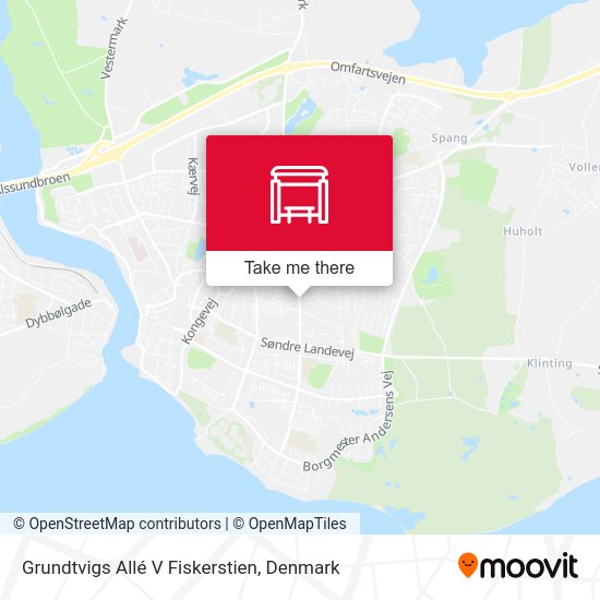 Grundtvigs Allé V Fiskerstien map