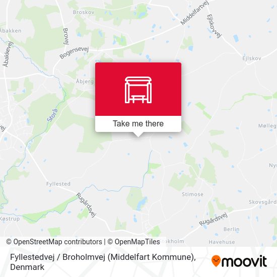 Fyllestedvej / Broholmvej (Middelfart Kommune) map