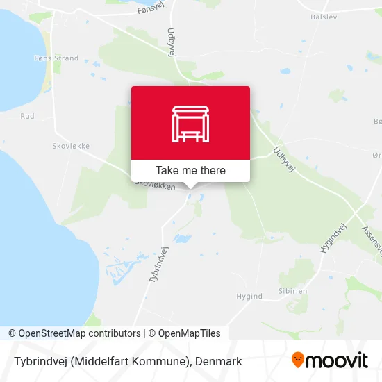 Tybrindvej (Middelfart Kommune) map