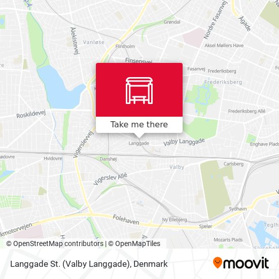 Langgade St. (Valby Langgade) map