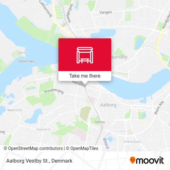 Aalborg Vestby St. map