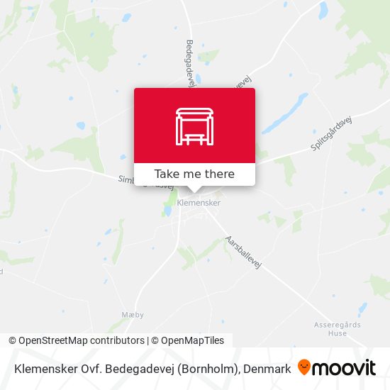 Klemensker Ovf. Bedegadevej (Bornholm) map
