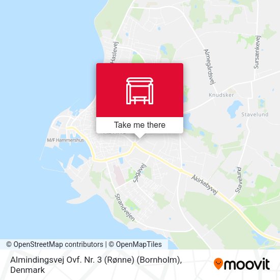 Almindingsvej Ovf. Nr. 3 (Rønne) (Bornholm) map