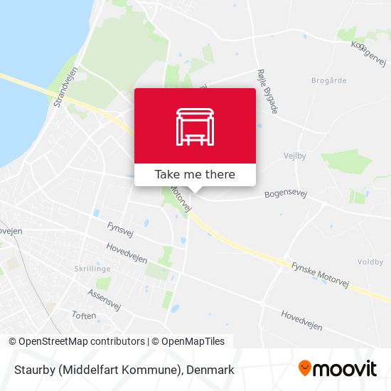 Staurby (Middelfart Kommune) map