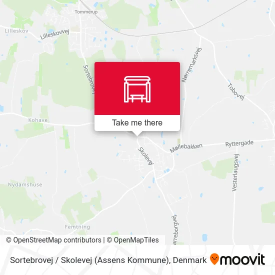 Sortebrovej / Skolevej (Assens Kommune) map