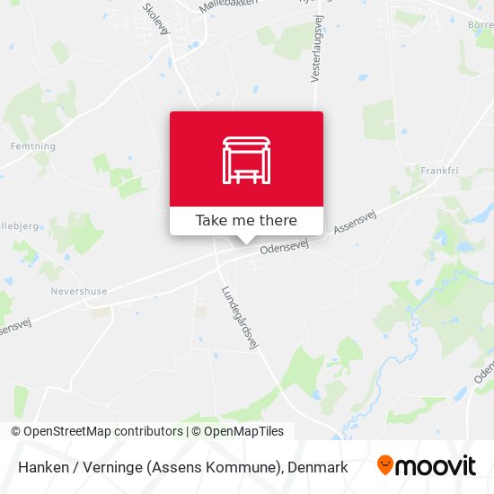 Hanken / Verninge (Assens Kommune) map