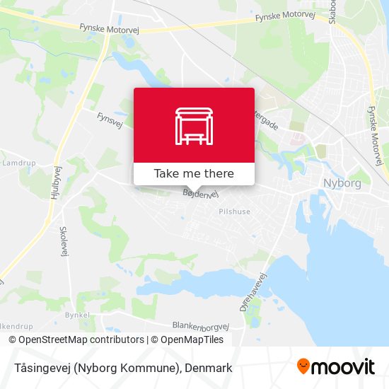 Tåsingevej (Nyborg Kommune) map