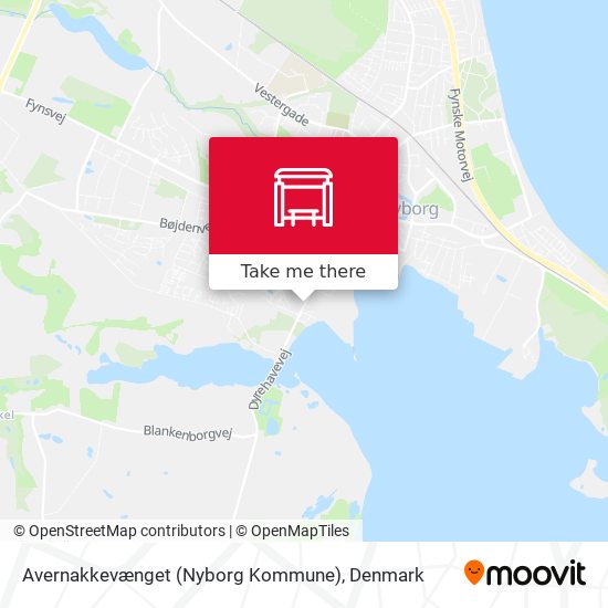 Avernakkevænget (Nyborg Kommune) map