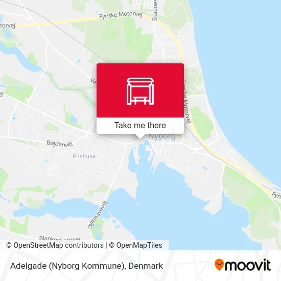 Adelgade (Nyborg Kommune) map