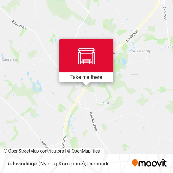 Refsvindinge (Nyborg Kommune) map