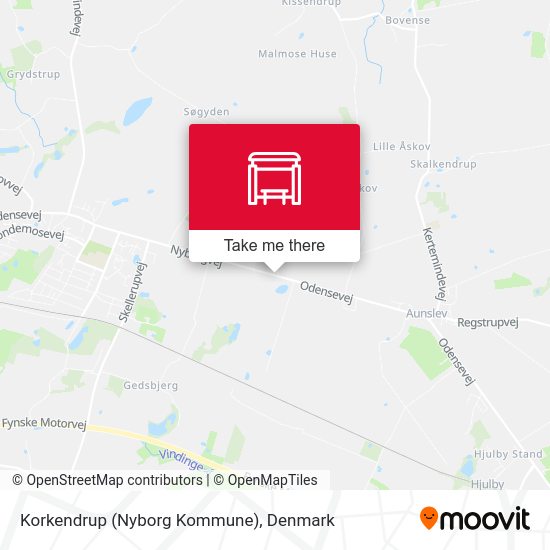Korkendrup (Nyborg Kommune) map