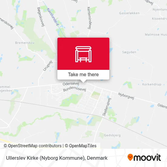 Ullerslev Kirke (Nyborg Kommune) map