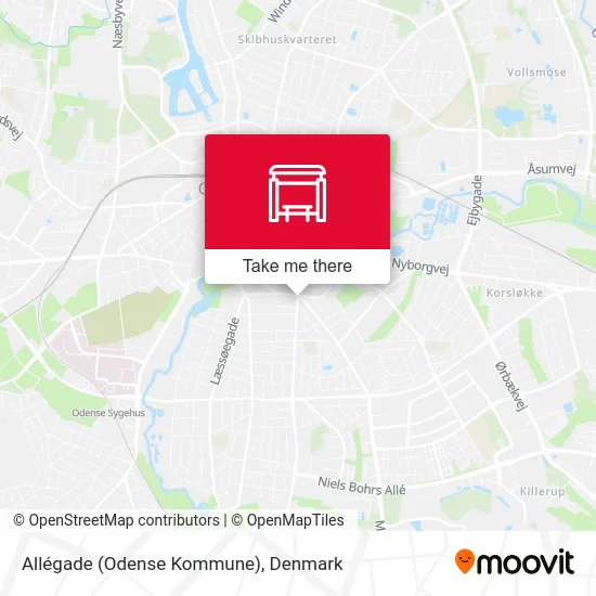 Allégade (Odense Kommune) map