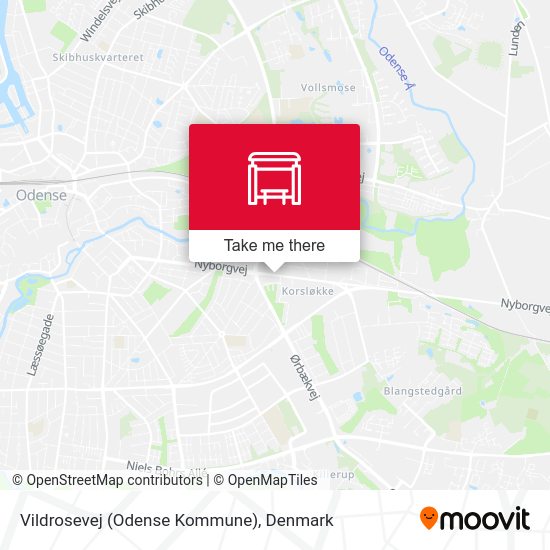 Vildrosevej (Odense Kommune) map