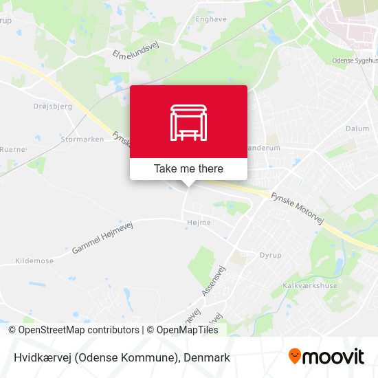 Hvidkærvej (Odense Kommune) map