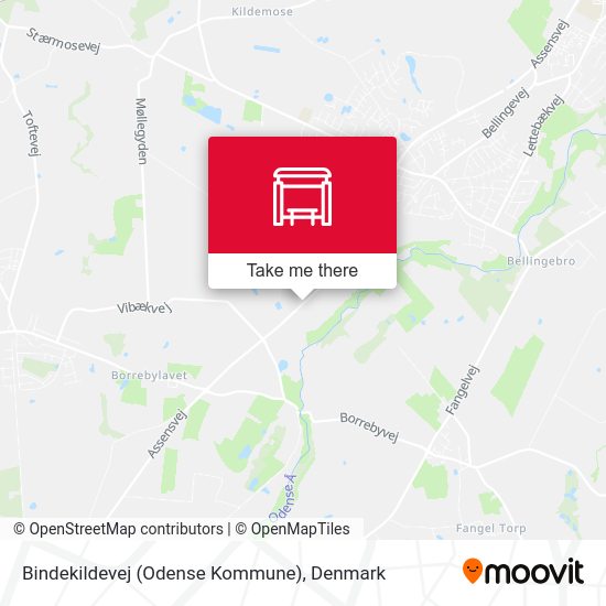 Bindekildevej (Odense Kommune) map