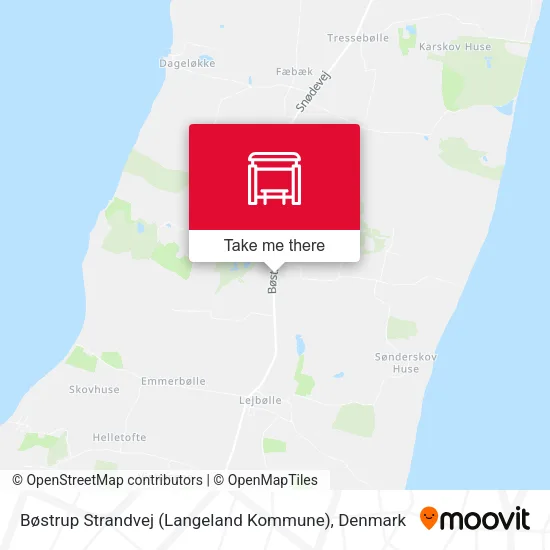 Bøstrup Strandvej (Langeland Kommune) map