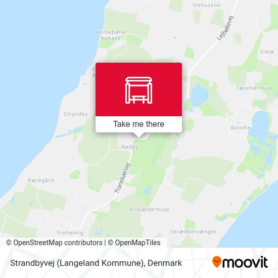 Strandbyvej (Langeland Kommune) map