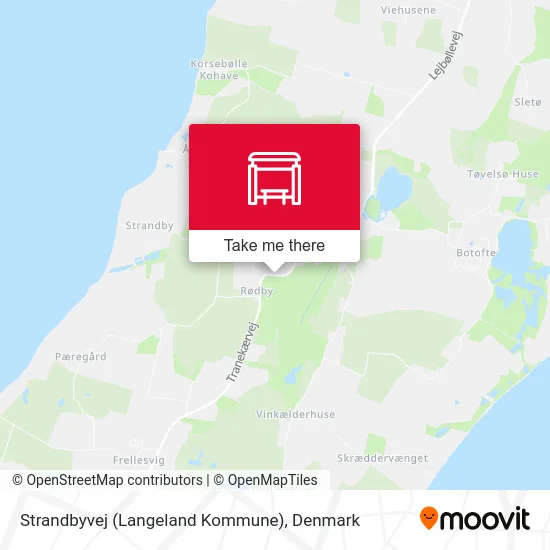Strandbyvej (Langeland Kommune) map