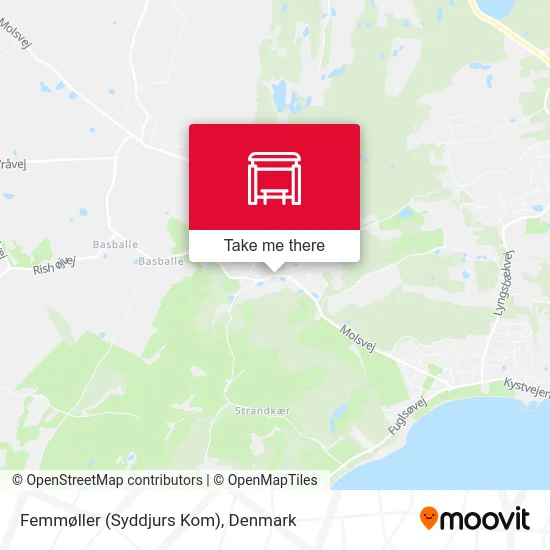 Femmøller (Syddjurs Kom) map