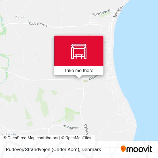 Rudevej / Strandvejen (Odder Kom) map