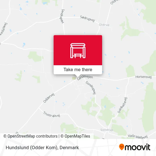 Hundslund (Odder Kom) map