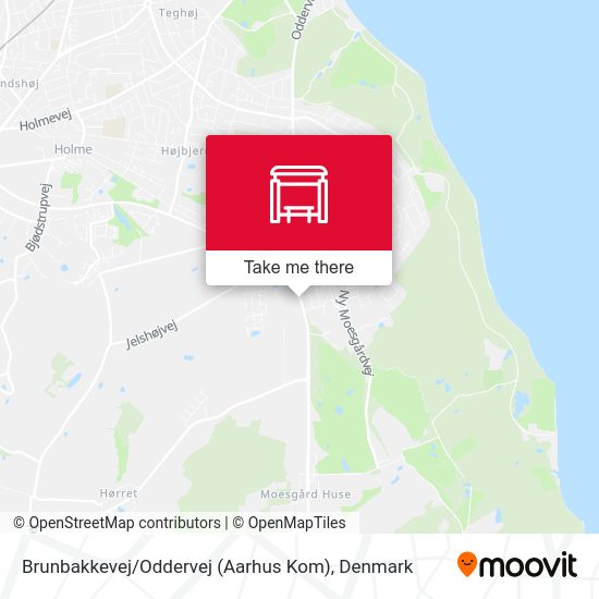 Brunbakkevej / Oddervej (Aarhus Kom) map