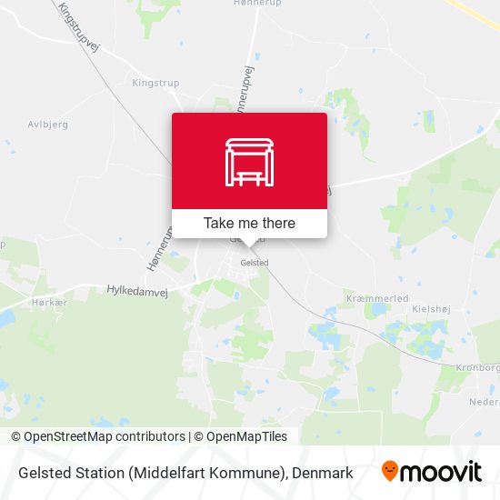 Gelsted Station (Middelfart Kommune) map