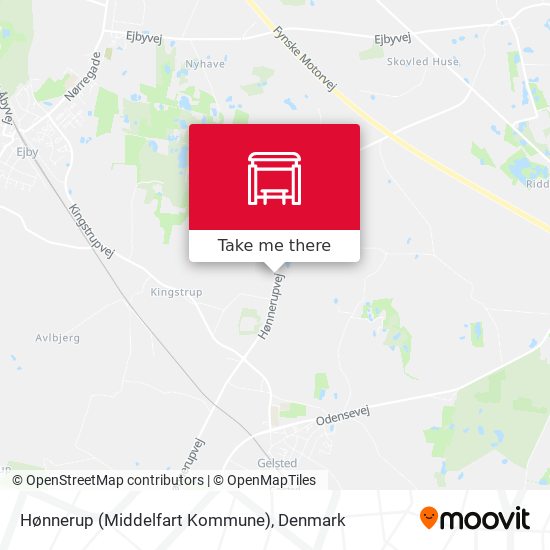 Hønnerup (Middelfart Kommune) map
