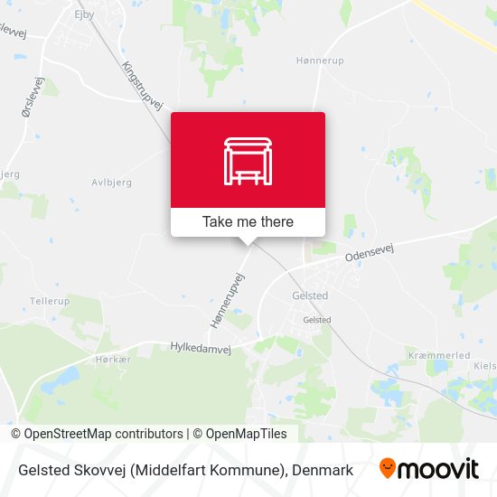 Gelsted Skovvej (Middelfart Kommune) map