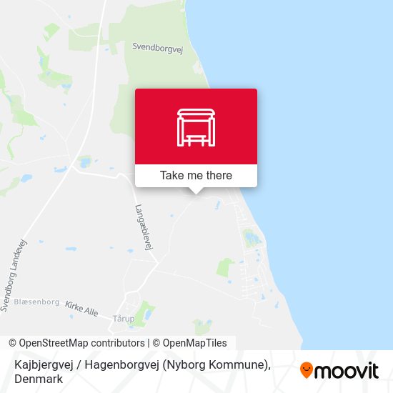 Kajbjergvej / Hagenborgvej (Nyborg Kommune) map