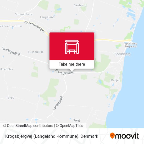 Krogsbjergvej (Langeland Kommune) map