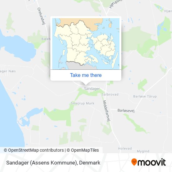 Sandager (Assens Kommune) map