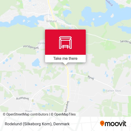 røveri Blåt mærke hæk How to get to Rodelund (Silkeborg Kom) in Denmark by Bus or Train?