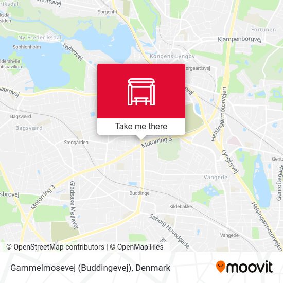 Gammelmosevej (Buddingevej) map