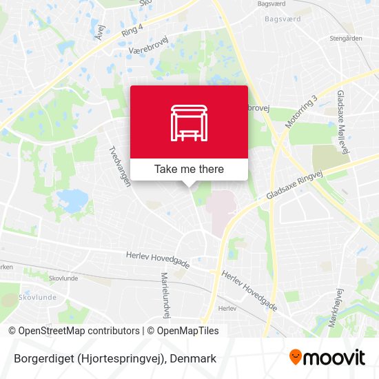 Borgerdiget (Hjortespringvej) map