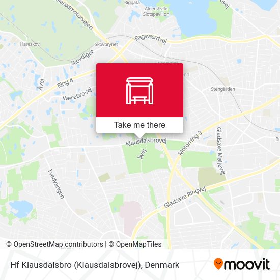 Hf Klausdalsbro (Klausdalsbrovej) map