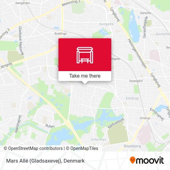 Mars Allé (Gladsaxevej) map