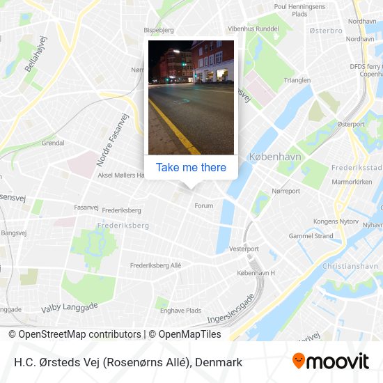 H.C. Ørsteds Vej (Rosenørns Allé) map