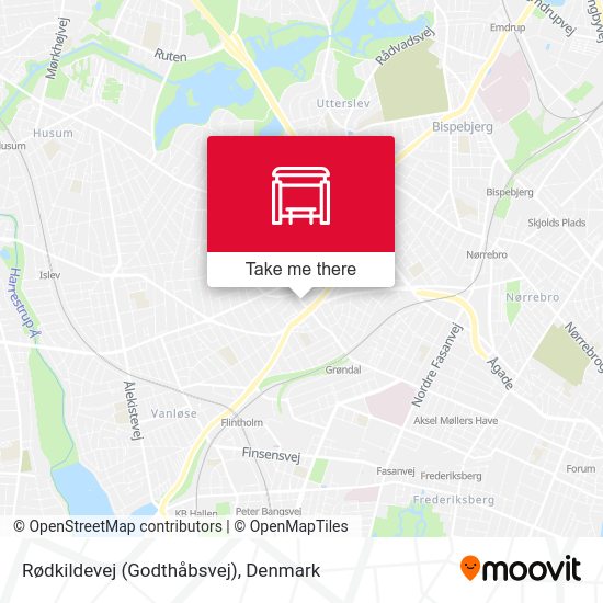 Rødkildevej (Godthåbsvej) map