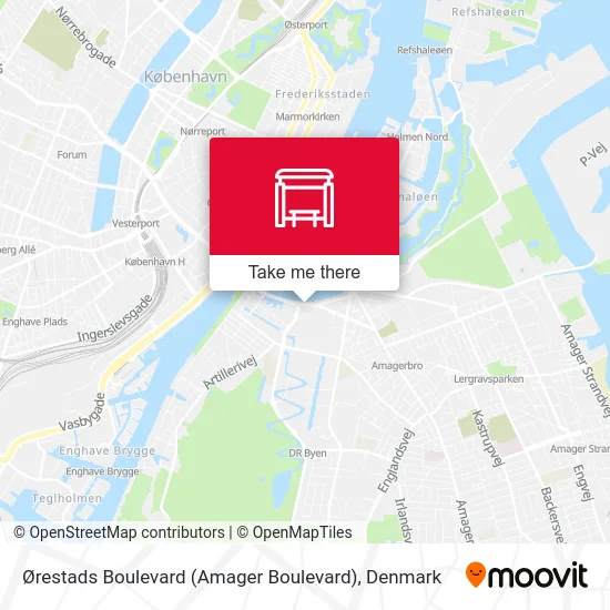 Ørestads Boulevard (Amager Boulevard) map