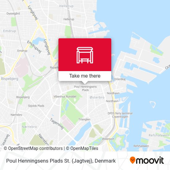 Poul Henningsens Plads St. (Jagtvej) map