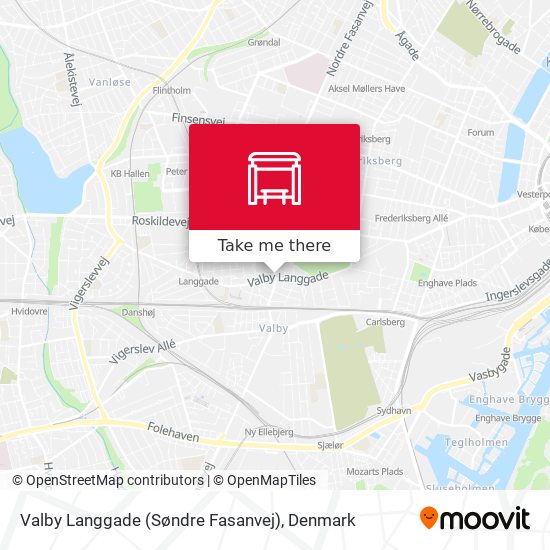 How to get to Valby Langgade (Søndre Fasanvej) in by Bus, Train or Metro?