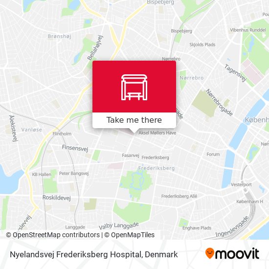 Nyelandsvej Frederiksberg Hospital map