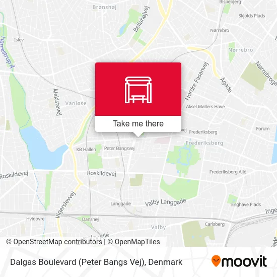 Dalgas Boulevard (Peter Bangs Vej) map